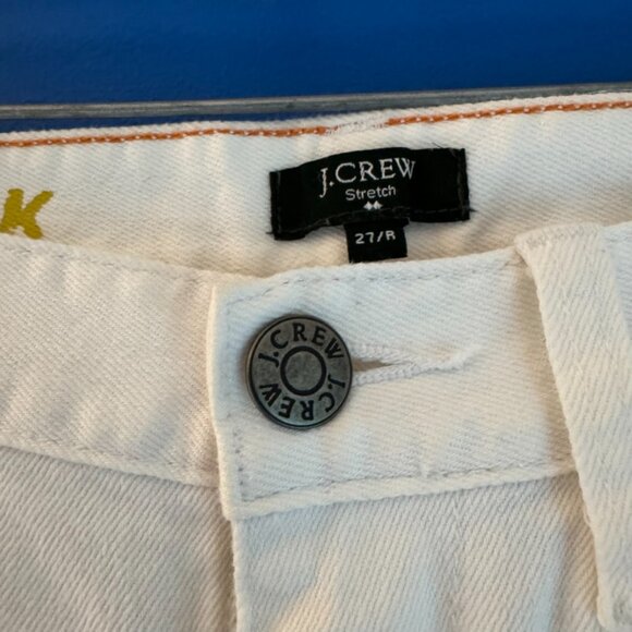 J. Crew Womens Cream Low Rise Denim Cotton Matchstick Jeans - Sz 27 - Picture 3 of 9